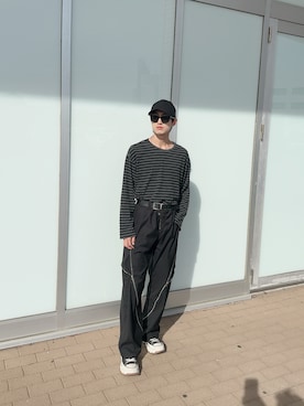 「ASCLO（エジュクロ）のアイテム」を使った、Taishiさん（メンズ・174cm）の夏コーディネート