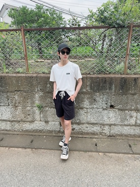 「MANASTASH（マナスタッシュ）のアイテム」を使った、Taishiさん（メンズ・174cm）の夏コーディネート