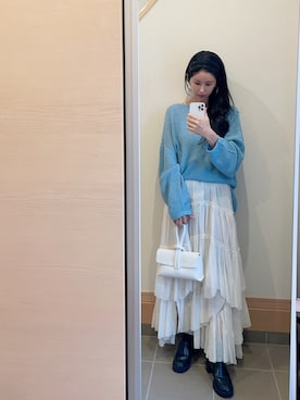 「H&M（エイチ・アンド・エム）のアイテム（ローファー）」を使った、enaさん（レディース・156cm）の春コーディネート