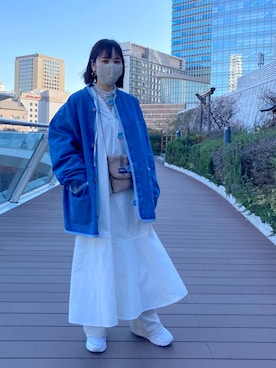 「ARMY TWILL（アーミーツイル）のアイテム（ジャケット/アウター）」を使った、mizutaniさん（レディース・154cm）の春コーディネート