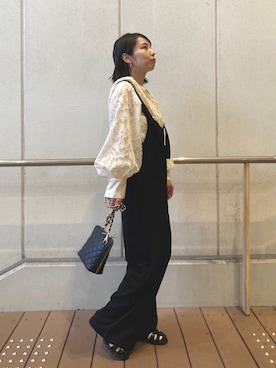 「fredy emue（フレディエミュ）のアイテム（サロペット/オーバーオール）」を使った、mizutaniさん（レディース・154cm）の春コーディネート
