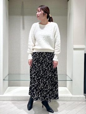 「アコーディオンプリーツ」｜「アイテム（スカート）」を使った、shihoさん（レディース・157cm）の秋コーディネート