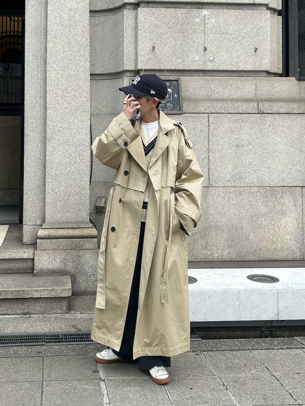 ZARA トレンチコート スペイン発 ZARA ベルト付きロングダブル ZARA トレンチコート スペイン発 ZARA ベルト付きロングダブル