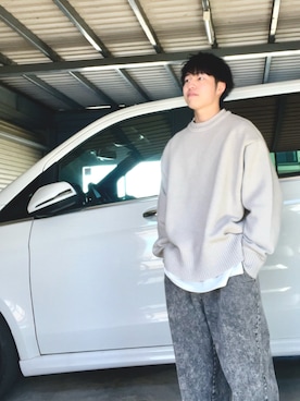 「８(eight)（エイト）のアイテム」を使った、夏蜜柑さん（メンズ・175cm）の春コーディネート