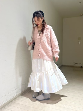 「ehka sopo（エヘカソポ）のムートン風シューズ（ブーツ）」を使った、uri630さん（レディース・163cm）の秋コーディネート