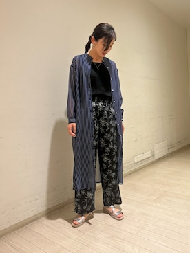 「Samansa Mos2 blue（サマンサモスモスブルー）のアイテム（シャツワンピース）」を使った、uri630さん（レディース・163cm）の春コーディネート