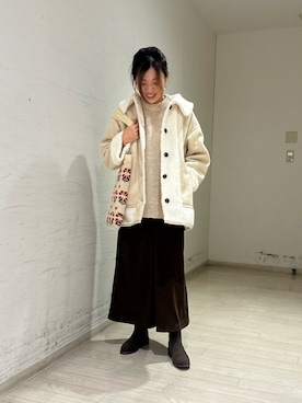 「コーデュロイ」｜「アイテム（ノーカラージャケット）」を使った、uri630さん（レディース・163cm）の秋コーディネート