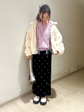 「ehka sopo（エヘカソポ）のアイテム（ブルゾン）」を使った、uri630さん（レディース・163cm）の冬コーディネート