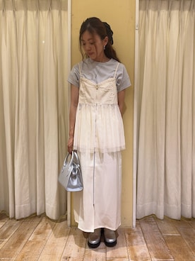 「キャミビスチェ」｜uri630さん（レディース・163cm）の夏コーディネート