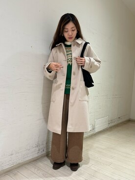 「ehka sopo（エヘカソポ）のアイテム（その他アウター）」を使った、uri630さん（レディース・163cm）の冬コーディネート