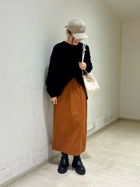 「Samansa Mos2 blue（サマンサモスモスブルー）のアイテム（帽子）」を使った、uri630さん（レディース・163cm）の冬コーディネート