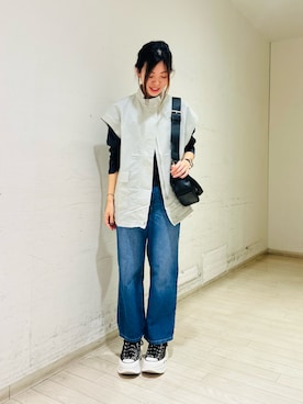 「Samansa Mos2 blue（サマンサモスモスブルー）のアイテム（ブルゾン）」を使った、uri630さん（レディース・163cm）の冬コーディネート