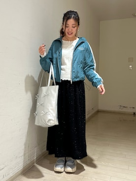 「ehka sopo（エヘカソポ）のアイテム（ノーカラージャケット）」を使った、uri630さん（レディース・163cm）の秋コーディネート