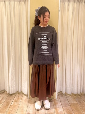 「アイテム（ドレスシューズ、ベージュ系）」を使った、uri630さん（レディース・163cm）の冬コーディネート