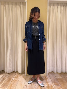 「Samansa Mos2 blue（サマンサモスモスブルー）のアイテム（ノーカラージャケット）」を使った、uri630さん（レディース・163cm）の夏コーディネート