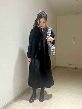 「Samansa Mos2 blue」｜「アイテム（ブーツ）」を使った、uri630さん（レディース・163cm）の冬コーディネート