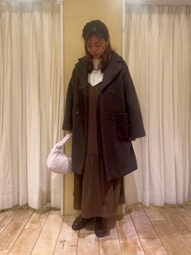 「ehka sopo（エヘカソポ）のアイテム（その他アウター）」を使った、uri630さん（レディース・163cm）の秋コーディネート