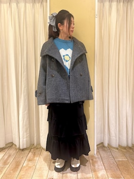 「ehka sopo（エヘカソポ）のアイテム（その他アウター）」を使った、uri630さん（レディース・163cm）の冬コーディネート