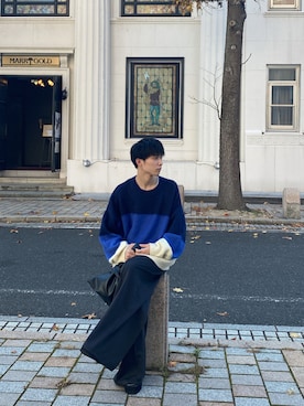 「ONCILY（オンシェリー）のアイテム（ニット/セーター）」を使った、yuudaiさん（メンズ・173cm）の冬コーディネート