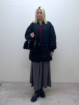 「PAGEBOY（ページボーイ）のモンスターパーカーコート【フード取り外し可能・軽量】（ブルゾン）」を使った、yuinaさん（レディース・167cm）の秋コーディネート