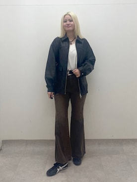 「PAGEBOY（ページボーイ）の【選べる着丈/前後2WAY/マシンウォッシャブル】マルチWAYネックプルオーバー/ニット（ニット/セーター）」を使った、yuinaさん（レディース・167cm）の秋コーディネート