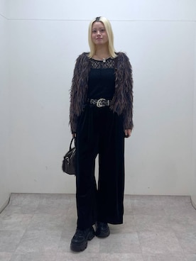 「PAGEBOY（ページボーイ）のアイテム（Tシャツ/カットソー）」を使った、yuinaさん（レディース・168cm）の冬コーディネート