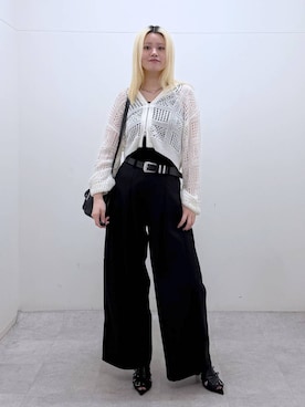 「PAGEBOY（ページボーイ）のアイテム（スラックス）」を使った、yuinaさん（レディース・168cm）の春コーディネート