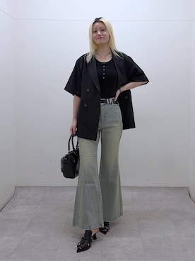 「PAGEBOY（ページボーイ）のアイテム（ジャケット/アウター）」を使った、yuinaさん（レディース・168cm）の春コーディネート