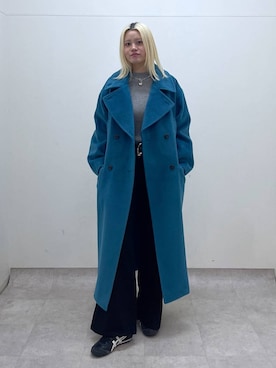 「アイテム（チェスターコート、グリーン系）」を使った、yuinaさん（レディース・168cm）の秋コーディネート