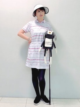 「アイテム（サンバイザー）」を使った、ᴀᴋɪ ꕤ୭さん（レディース・167cm）の夏コーディネート