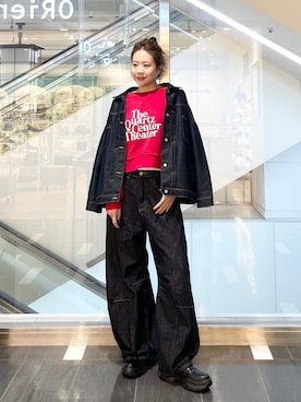 「ORiental TRaffic（オリエンタルトラフィック）のスニーカー ソール ローファー /61123 スニーファー（ローファー、ブラック系）」を使った、ほのさんの春コーディネート