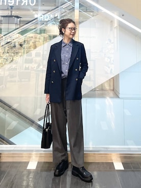 「WA ORiental TRaffic（ダブルエーオリエンタルトラフィック）のレースアップ シューズ /62117（ドレスシューズ、ブラック系）」を使った、ほのさんの春コーディネート