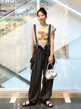 「WA ORiental TRaffic（ダブルエーオリエンタルトラフィック）のアイテム」を使った、ほのさん（レディース・164cm）の夏コーディネート