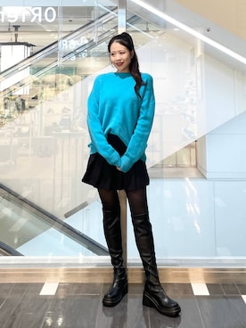 「ORiental TRaffic（オリエンタルトラフィック）のアイテム（ブーツ）」を使った、ほのさん（レディース・164cm）の秋コーディネート
