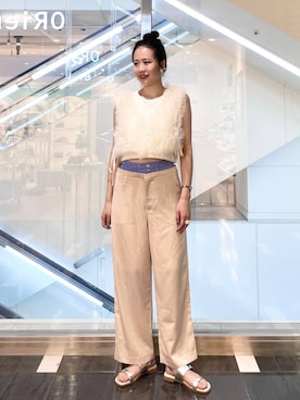 「アイテム（サンダル）」を使った、ほのさん（レディース・164cm・20代）の夏コーディネート