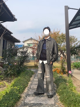 「アイテム（ピアス（両耳用））」を使った、ayumu/あゆむさん（メンズ・167cm・20代）の冬コーディネート