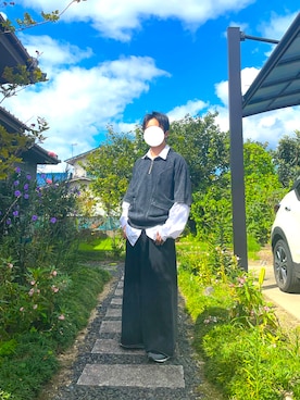「アイテム（イヤリング）」を使った、ayumu/あゆむさん（メンズ・167cm）の秋コーディネート