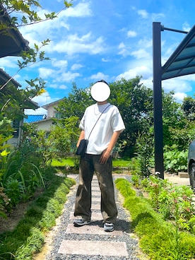 「ADRER（アドラー）の【ADRER】surgical stainless necklace / サージカルステンレスネックレス（ネックレス）」を使った、ayumu/あゆむさん（メンズ・167cm）の夏コーディネート