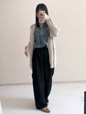 「スタッフ」｜sakuさん（レディース・159cm）の春コーディネート