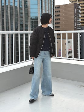 「URBAN RESEARCH（アーバンリサーチ）のアイテム（デニムパンツ）」を使った、yuunaさん（レディース・159cm）の秋コーディネート