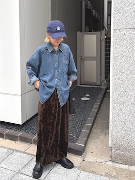 「URBAN RESEARCH（アーバンリサーチ）のアイテム（キャップ）」を使った、yuunaさん（レディース・159cm）の秋コーディネート