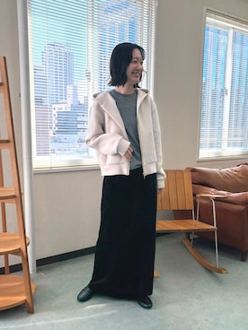 「アイテム（ローファー）」を使った、yuunaさん（レディース・159cm）の秋コーディネート