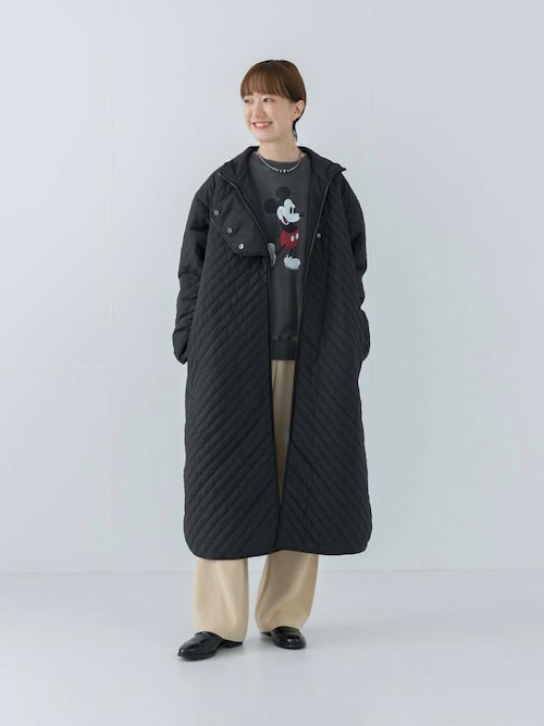 セール】スタンドカラーキルティングロングコート（その他