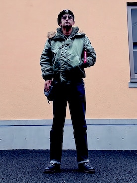 「アイテム（パンツ）」を使った、Ima…yarnさん（メンズ・173cm）の秋コーディネート