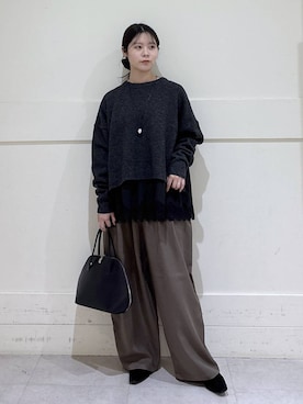 「リラックス」｜hitomiさん（レディース・160cm）の冬コーディネート