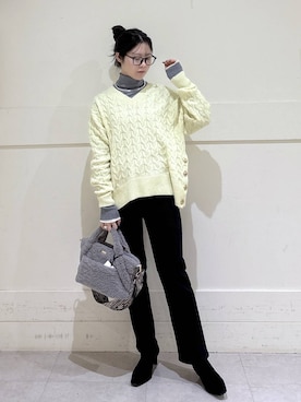 「アイテム（チョーカー）」を使った、hitomiさん（レディース・160cm）の秋コーディネート