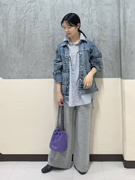 「BARNYARDSTORM」｜「アイテム（デニムジャケット）」を使った、hitomiさん（レディース・160cm）の秋コーディネート