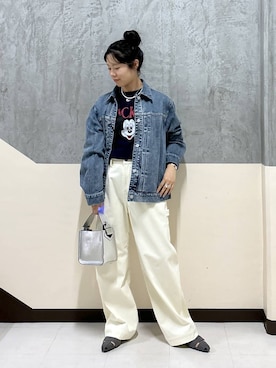 「BARNYARDSTORM」｜「アイテム（デニムジャケット）」を使った、hitomiさん（レディース・160cm）の秋コーディネート