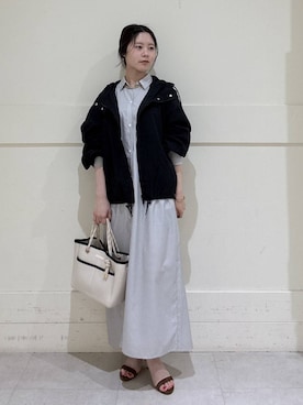 「BARNYARDSTORM（バンヤードストーム）のアイテム（ジャケット/アウター）」を使った、hitomiさん（レディース・160cm）の春コーディネート