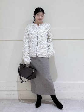 「リラックス」｜hitomiさん（レディース・160cm）の冬コーディネート